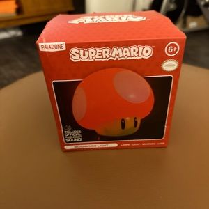 Super Mario Bros Mushroom Light with Sound Night Mood Light Up Figure Decor Lamp